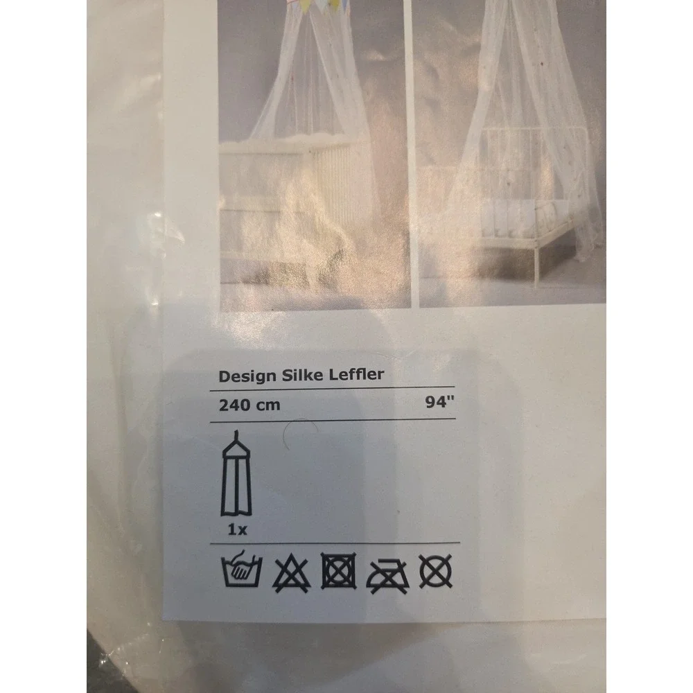 Ikea Fabler Bed Crib Canopy Silke Leffler White Multi Pendants 94